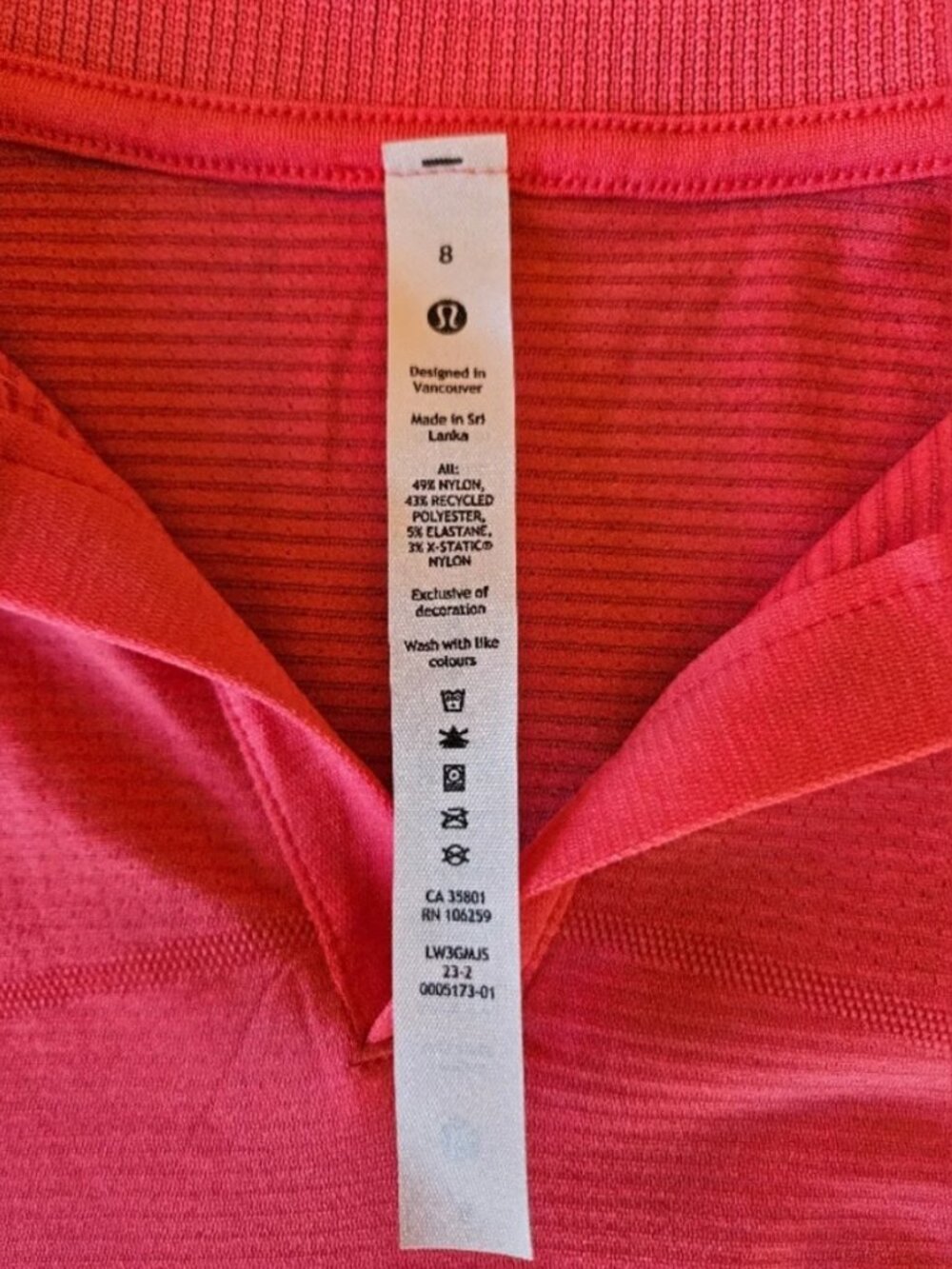 Lululemon Pink Swiftly Tech Polo Crop Short Sleeve Shirt Women's Size 8 Like New - Picture 7 of 8